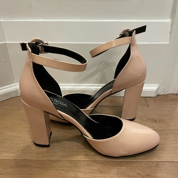 Vivarosa Shoes - Blush Pastel Pink Ankle Strap Pumps